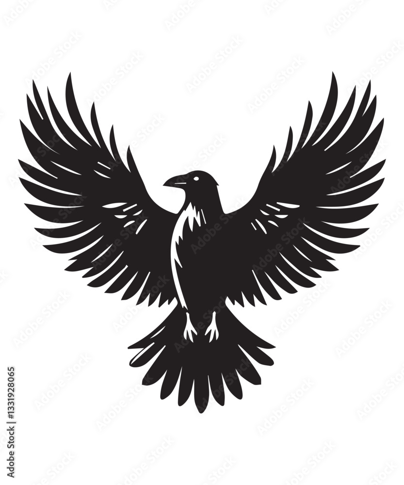 Black Bird Silhouette Set for Digital Art and Prints Black Bird Silhouette Set for Digital Art and Prints