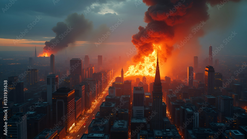 Obraz premium 2026 Economic Crisis: Impact of Russia's Invasion of Ukraine Illustrated
