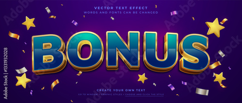 Bonus Rewards Celebration Text Effect, Vector graphic styles
