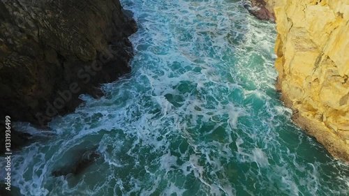 Rhythmic Waves on a Coastal Rocky Shore