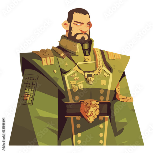 Vector design of a Chinese warrior character