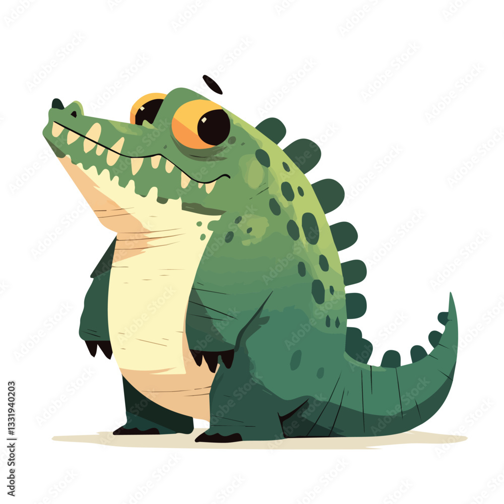 Obraz premium Crocodile character vector design in flat style