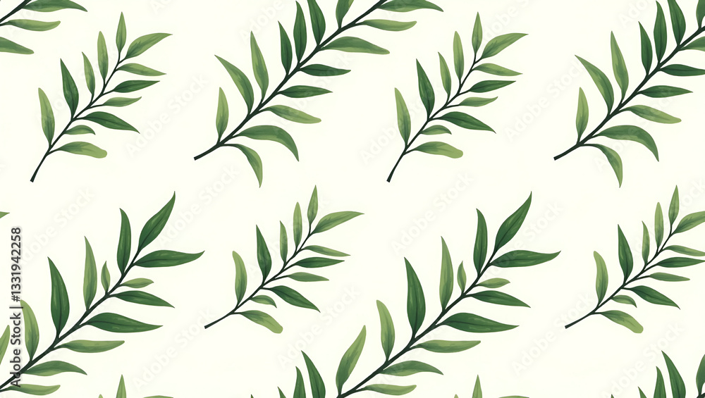Flat Botanical garden bamboo leaves seamless tile pattern with various bamboo species in natural greens on white background perfect for serene spaces concept as Various bamboo species in natural green Flat Botanical garden bamboo leaves seamless tile pattern with various bamboo species in natural greens on white background perfect for serene spaces concept as Various bamboo species in natural green