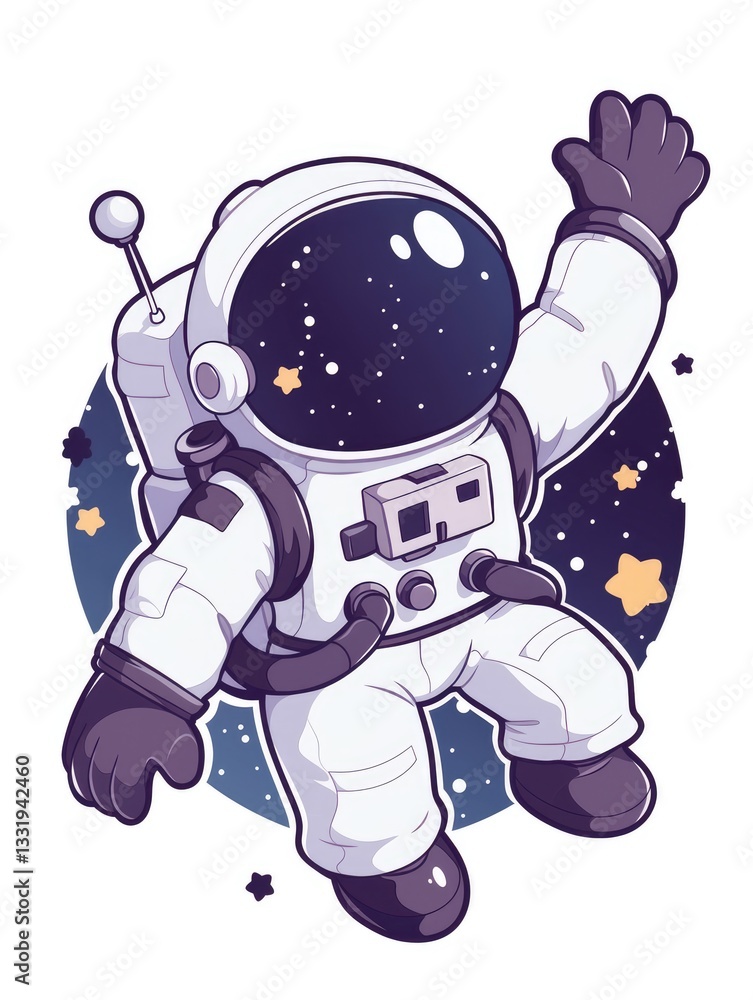 Obraz premium An Astronaut Floating in Space With Stars and the Sky