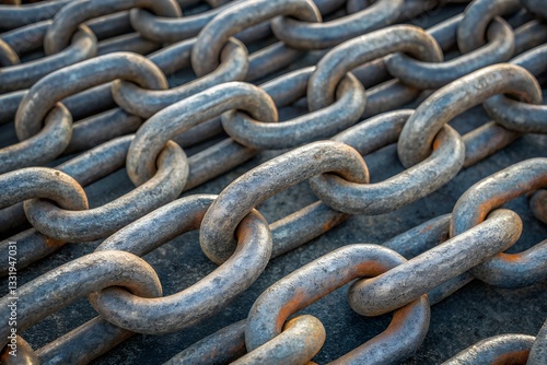 close up of rusty chain