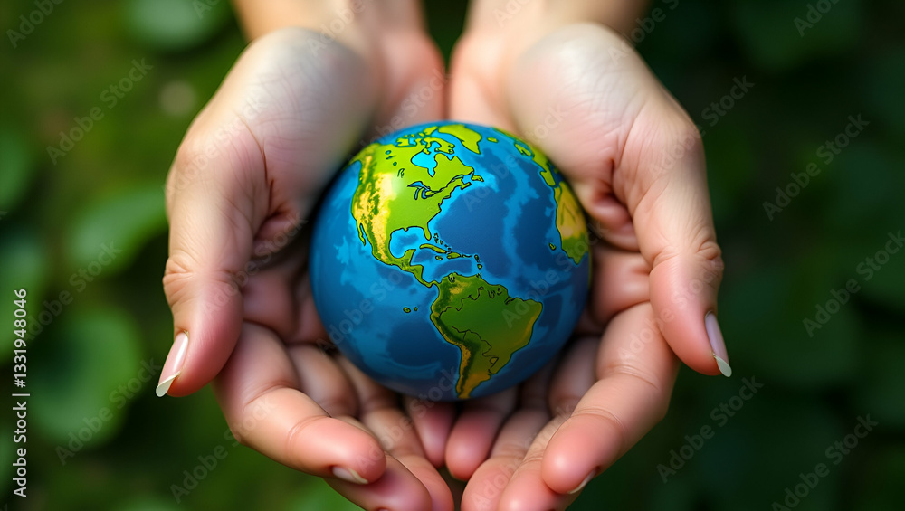 Flat Hands Holding Green Earth: A Symbol of Care for Renewable Energy and Sustainable Environment - Celebrating Earth Day Conservation in a Cute Vector Illustration Flat Hands Holding Green Earth: A Symbol of Care for Renewable Energy and Sustainable Environment - Celebrating Earth Day Conservation in a Cute Vector Illustration