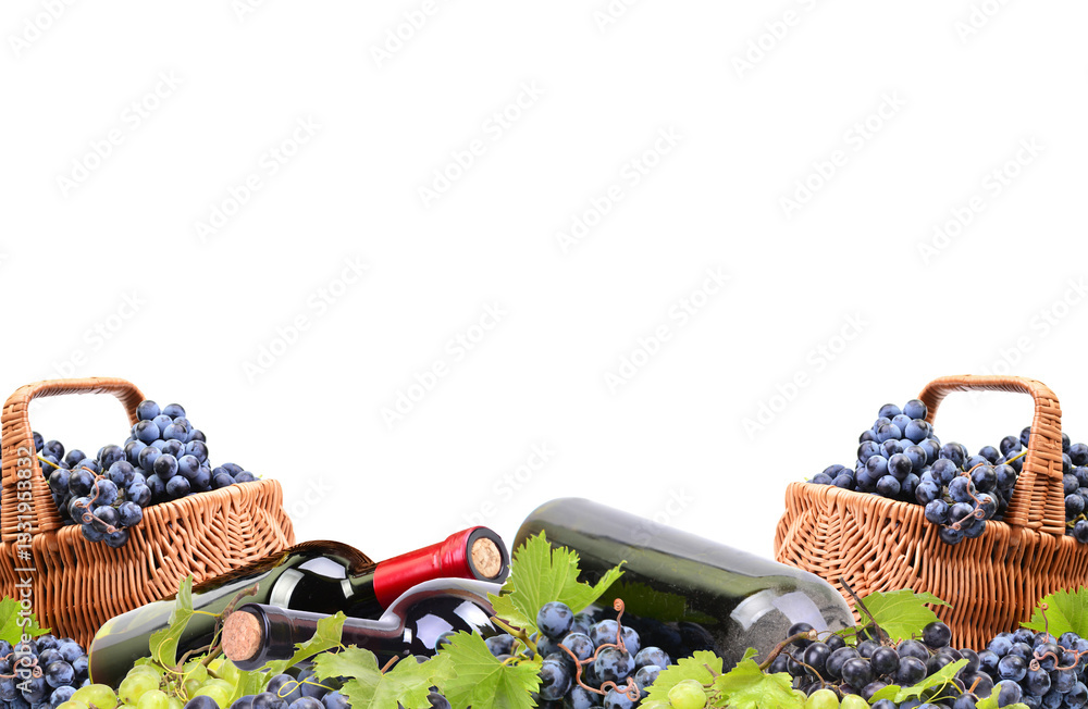 Grape wine isolated