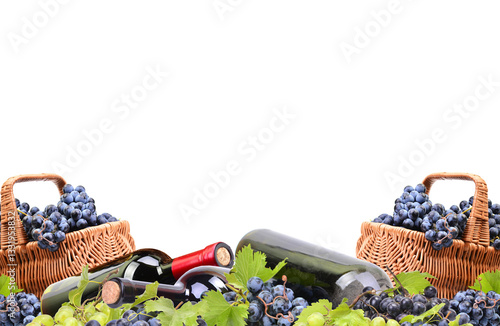 Obraz na płótnie Grape wine isolated w salonie