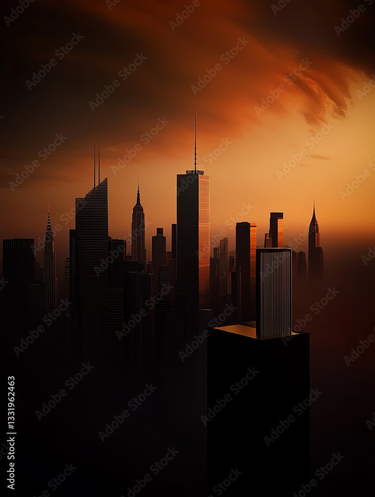Obraz premium Cityscape, generative AI