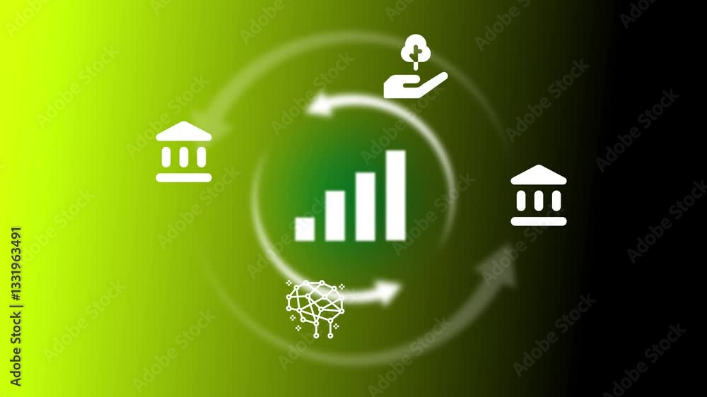 Intelligent marketing system business analysis technology concept. Website advertisement social media network, Technology business managements icon animation . Intelligent marketing system business analysis technology concept. Website advertisement social media network, Technology business managements icon animation .
