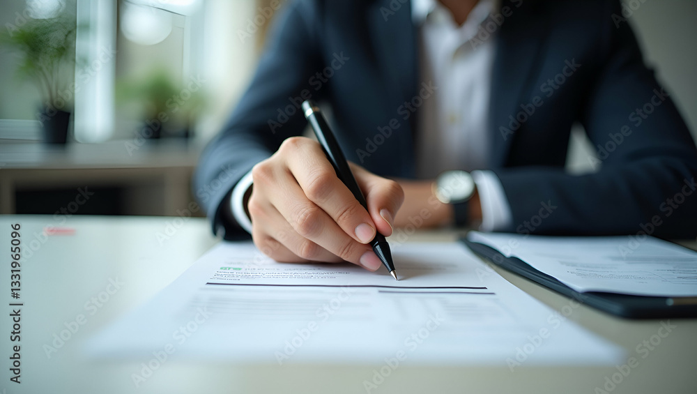 Flat Businessman Approving Project Documents: Quality Assurance Through Assessments, Questionnaires, Evaluations, Online Surveys, and Exams - Cute Vector Illustration Flat Businessman Approving Project Documents: Quality Assurance Through Assessments, Questionnaires, Evaluations, Online Surveys, and Exams - Cute Vector Illustration
