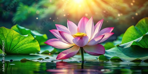 Majestic Lotus in a Serene Pond