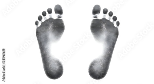 High Resolution Silver Footprints Background Texture Image art feet grey mark sole body style metal 