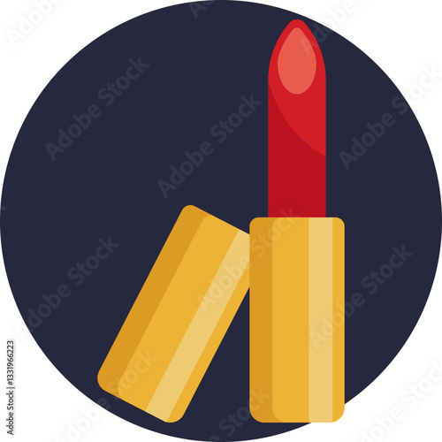 Lipstick Icon: A classic lipstick tube, representing beauty and glamour for prom night.