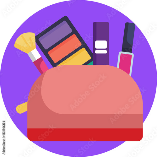A small, elegant pouch designed to carry makeup essentials for prom night.