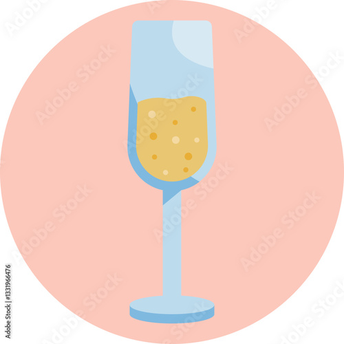 A glass of champagne, symbolizing celebration and toasts at prom.