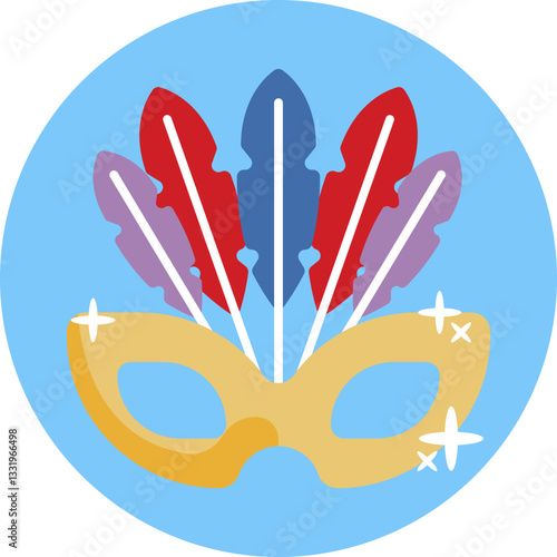 A decorative mask with intricate patterns, representing fun and glamour at prom night.