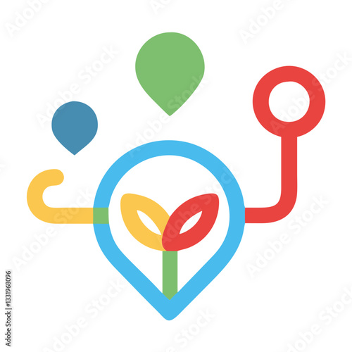Colorful Logo Design Representing Healthy Lifestyle and Fitness Concepts