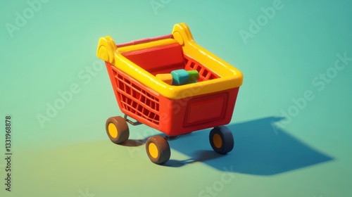 a cartoon shopping cart