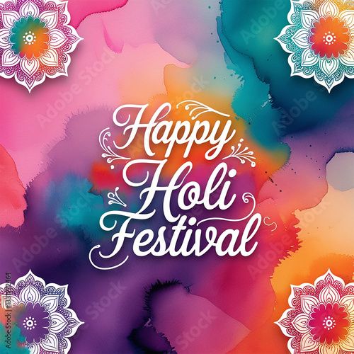Splash of Colors Celebrating the Vibrant Spirit of Holi with Joy and Togetherness