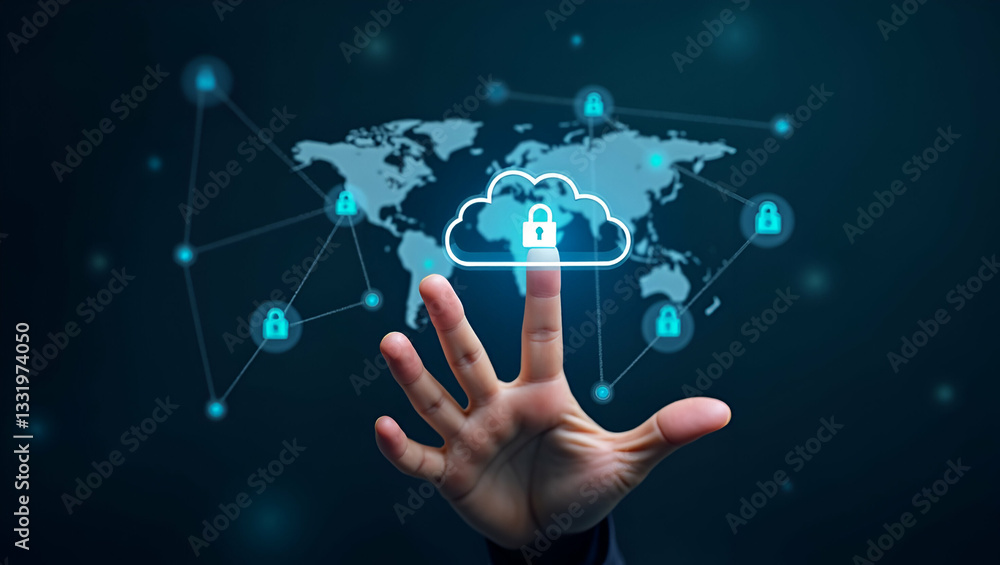 Flat Hand Engaging with Holographic API Interface: A Cute Vector Illustration of Cloud Computing, Global Network Security, and Software Development Integration Flat Hand Engaging with Holographic API Interface: A Cute Vector Illustration of Cloud Computing, Global Network Security, and Software Development Integration