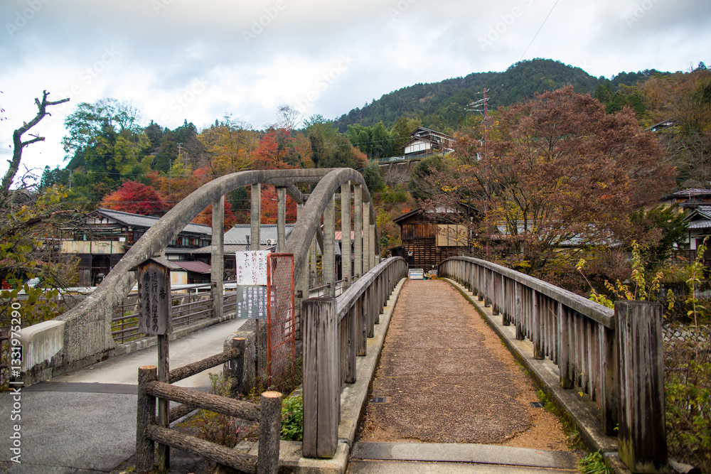 The scenery of Tsumago-juku on the Nakasendo Road in Nagano Prefecture, Japan The scenery of Tsumago-juku on the Nakasendo Road in Nagano Prefecture, Japan