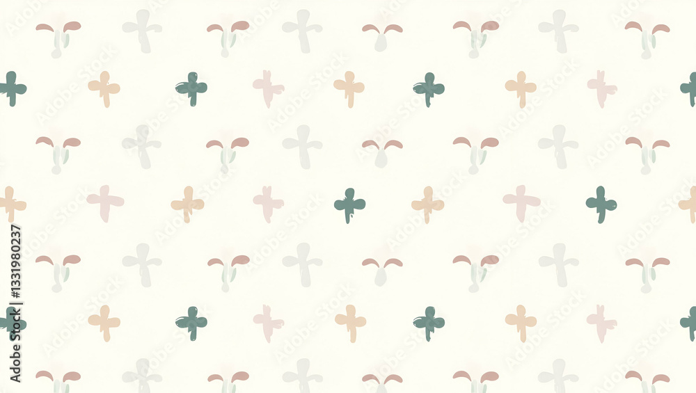 Minimal Scandinavian Clover Pattern: Clean Lines for Modern Decor Minimal Scandinavian Clover Pattern: Clean Lines for Modern Decor