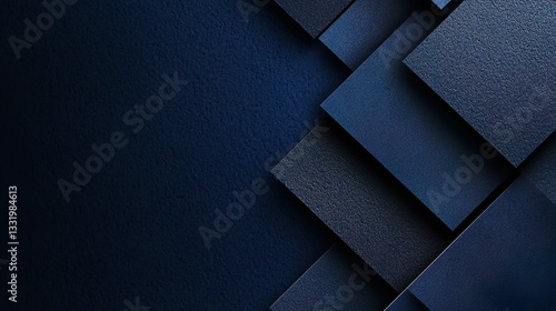 Minimalist Dark Blue Textured Background With Overlapping Geometric Shapes