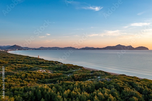 sunset over the sea