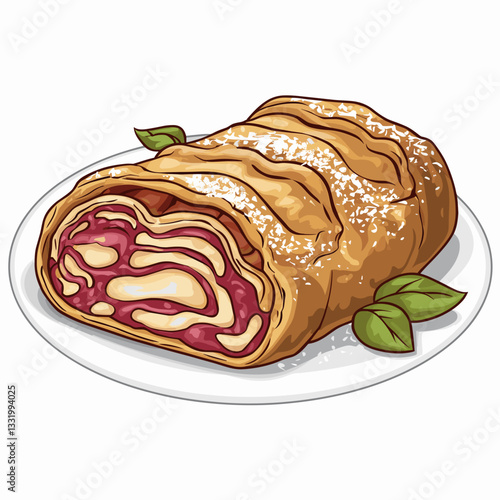 Cartoon Apple Strudel