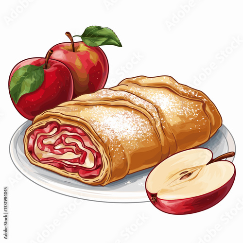 Cartoon Apple Strudel