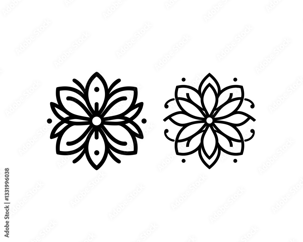 Fototapeta premium flowers icon floral vector Illustration