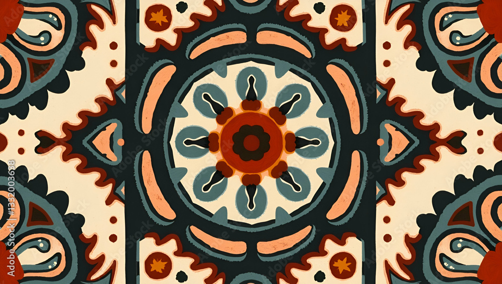 Seamless Tile Design: Aboriginal Canadian Art with Totemic Symbols Seamless Tile Design: Aboriginal Canadian Art with Totemic Symbols