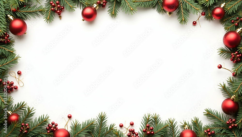 Joyful Christmas Border Frame with Ornaments: Create Festive Holiday Greetings with Decorative Elements and Ample Copy Space for Your Seasonal Messages in Photo Stock Concept Joyful Christmas Border Frame with Ornaments: Create Festive Holiday Greetings with Decorative Elements and Ample Copy Space for Your Seasonal Messages in Photo Stock Concept