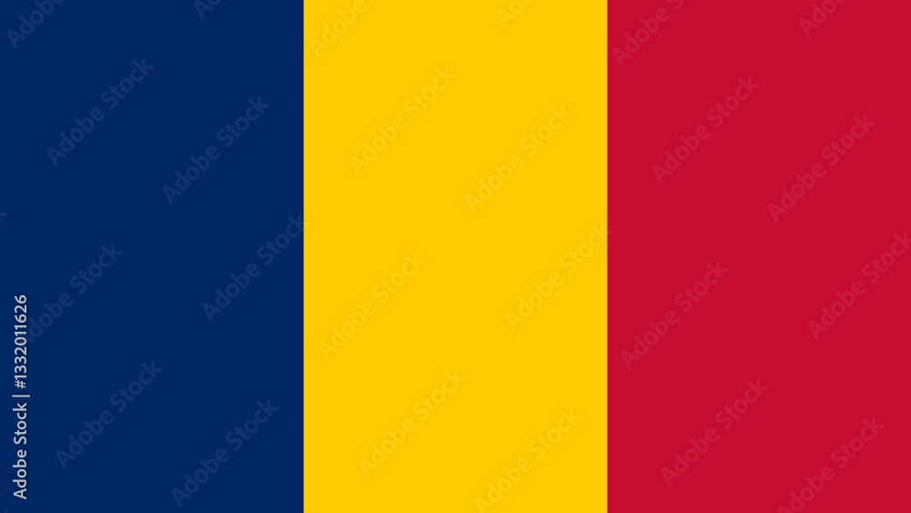 National flag of Romania displayed prominently with vibrant colors and clear design elements National flag of Romania displayed prominently with vibrant colors and clear design elements