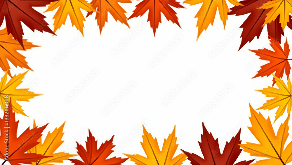 Vibrant Maple Leaves and Harvest Symbols Border Frame: Festive Copy Space for Canadian Thanksgiving Messages with Empty Space on the Left for Photo Stock Concept Vibrant Maple Leaves and Harvest Symbols Border Frame: Festive Copy Space for Canadian Thanksgiving Messages with Empty Space on the Left for Photo Stock Concept
