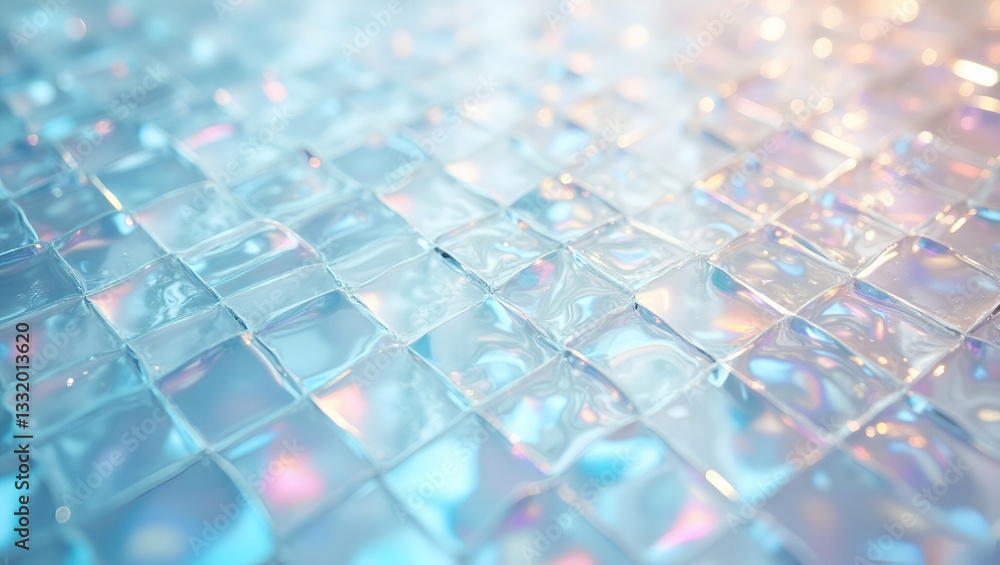 Obraz premium Advanced Holographic Tile Arrangement with Reflective Prism Lines