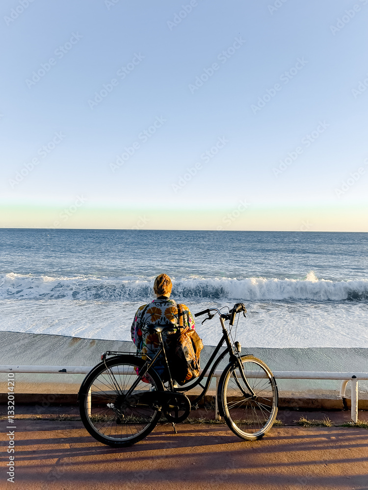 Fototapeta premium bike on the beach