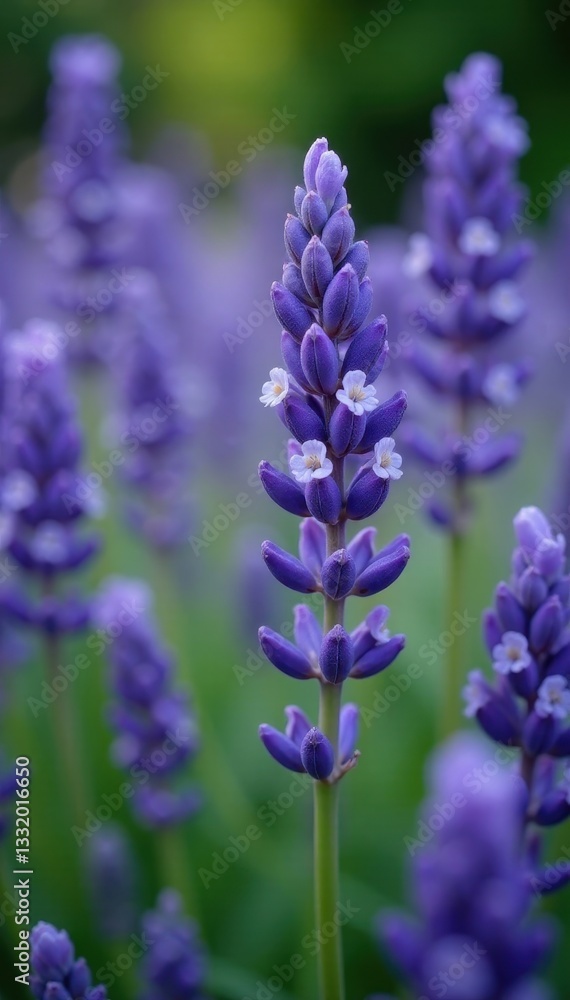 Obraz premium Numerous small lavender blossoms, intricate detail , lavender, botanical