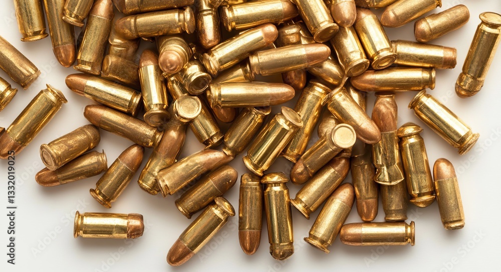 A white background is used for PNG with a border of ammunition and large falling bullets A white background is used for PNG with a border of ammunition and large falling bullets