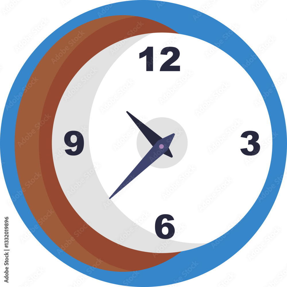 A classic round clock with numbers and hands to indicate time. A classic round clock with numbers and hands to indicate time.