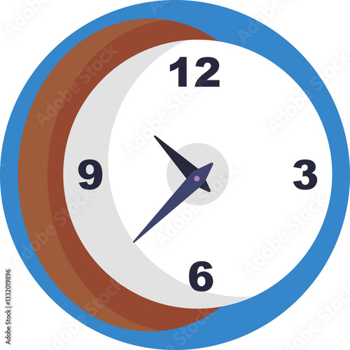 A classic round clock with numbers and hands to indicate time.