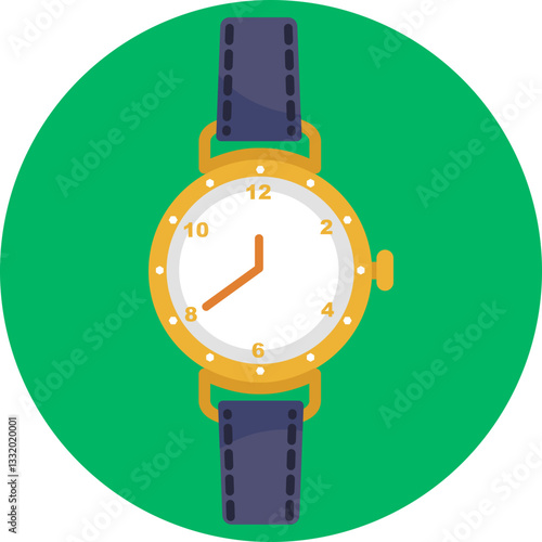 A wristwatch, symbolizing timekeeping and personal accessories.