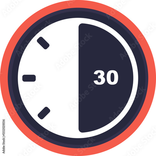 30-second countdown timer: A clock icon showing a 30-second countdown.