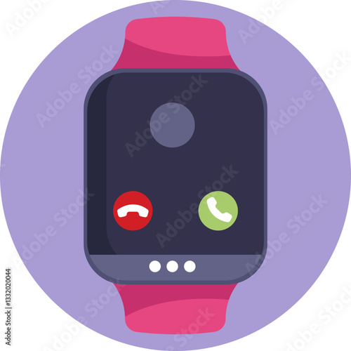 A sleek, high-tech watch with a touch screen for accessing apps and health data.