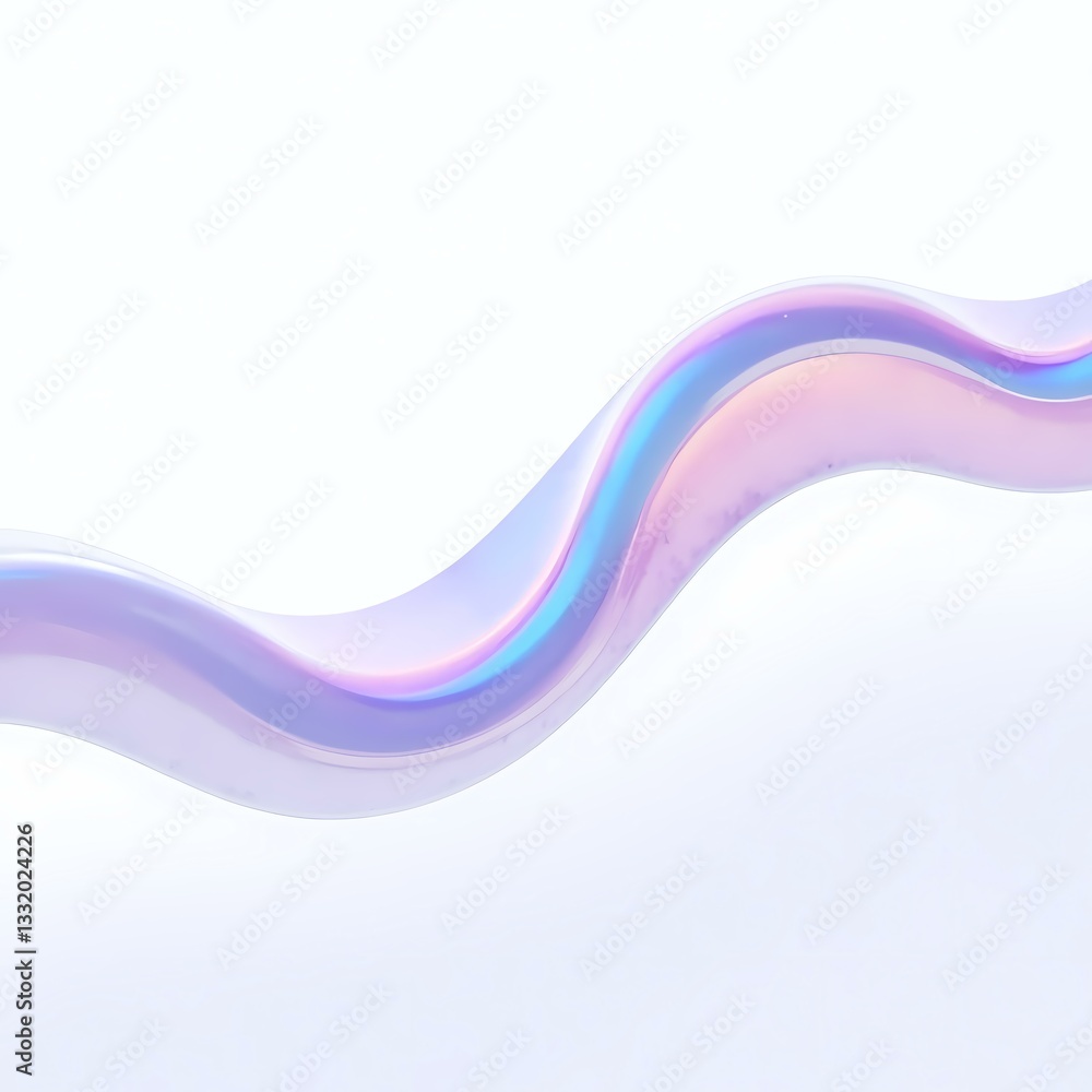 Naklejka premium Soft white and pink waves gracefully flow across a serene backdrop, evoking feelings of calm and harmony. Their gentle curves invite viewers to experience a peaceful moment Generative AI