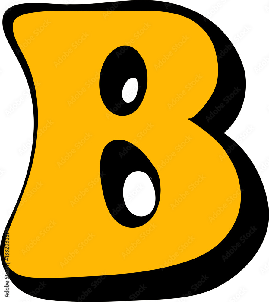 Fototapeta premium Retro Style Letter B