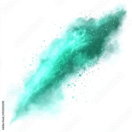 A transparent background png sticker with a gradient neon green aura shape