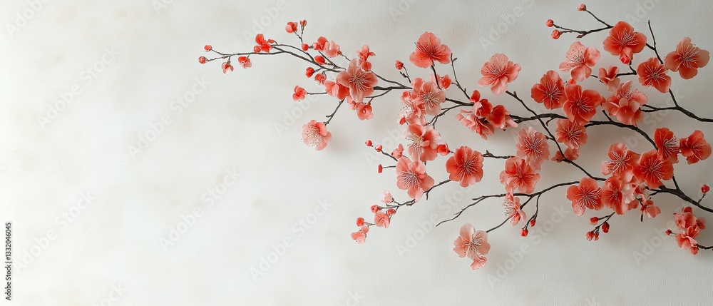 Delicate cherry blossom branches in soft pink hues against a light backdrop, evoking a sense of tranquility and nature's beauty. Delicate cherry blossom branches in soft pink hues against a light backdrop, evoking a sense of tranquility and nature's beauty.