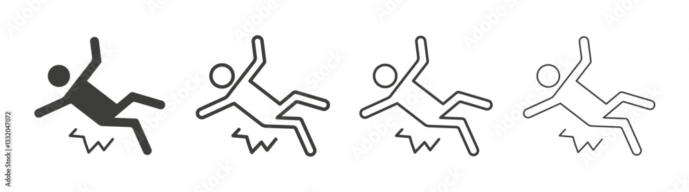 Accident line icon vector illustration set. Accident line icon vector illustration set.